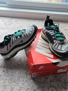 Nike Kids' Air Max 98 Sneakers - Gray, Teal, Black